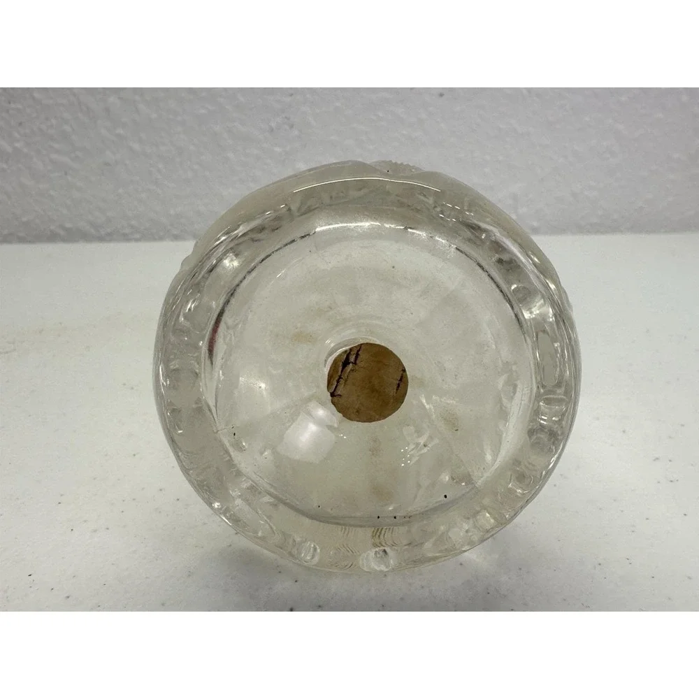 Antique McKee Innovation Glass Sugar Shaker Cork Bottom Floral Pressed Glass